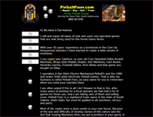 Tablet Screenshot of pinballfixer.com